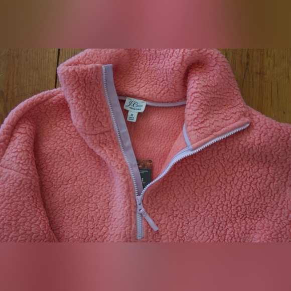 J Crew Vintage Fleece Jacket Pink/Peach Medium NWT - Picture 4 of 9